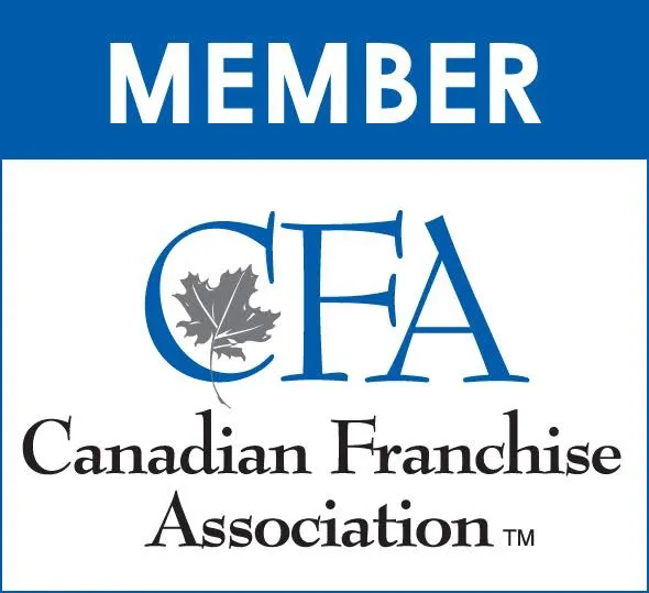 Member of Canadian Franchise Association badge in blue and white.